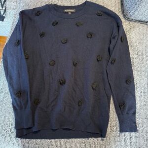Banana Republic Women's Navy Sweater with Textured Details